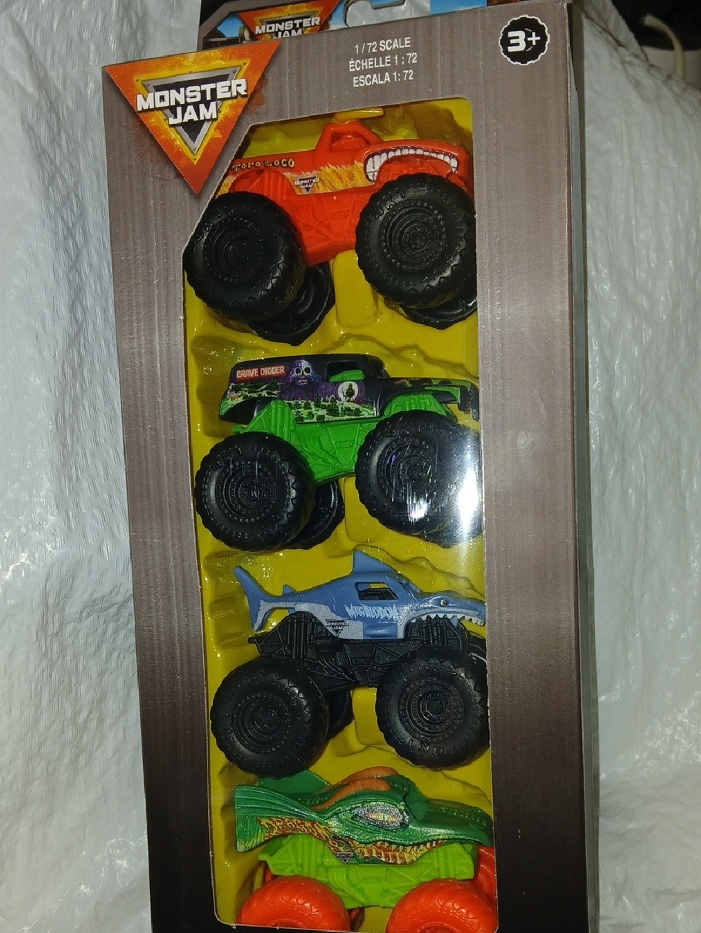 Monster Jam 4-Pack Monster Truck 1/72 Scale Set As Pictured